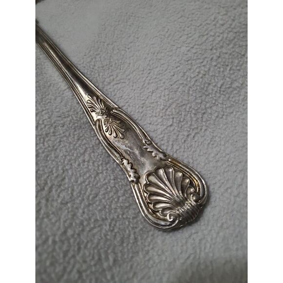 Silverplated Rogers Pasta Spaghetti Serving Spoon 11" Italy Spike Shell - Picture 2 of 8